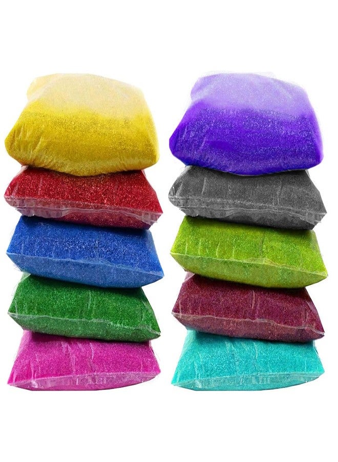 Ascension Design Creativity Diwali Floor Rangoli Art 10 Multicolour Glitter Rangoli Powder 80g Each Pack Ceramic Colours Rangoli Powder Colors Rangoli Making Kit or Navratri Pongal Pooja Mandir - Image 1